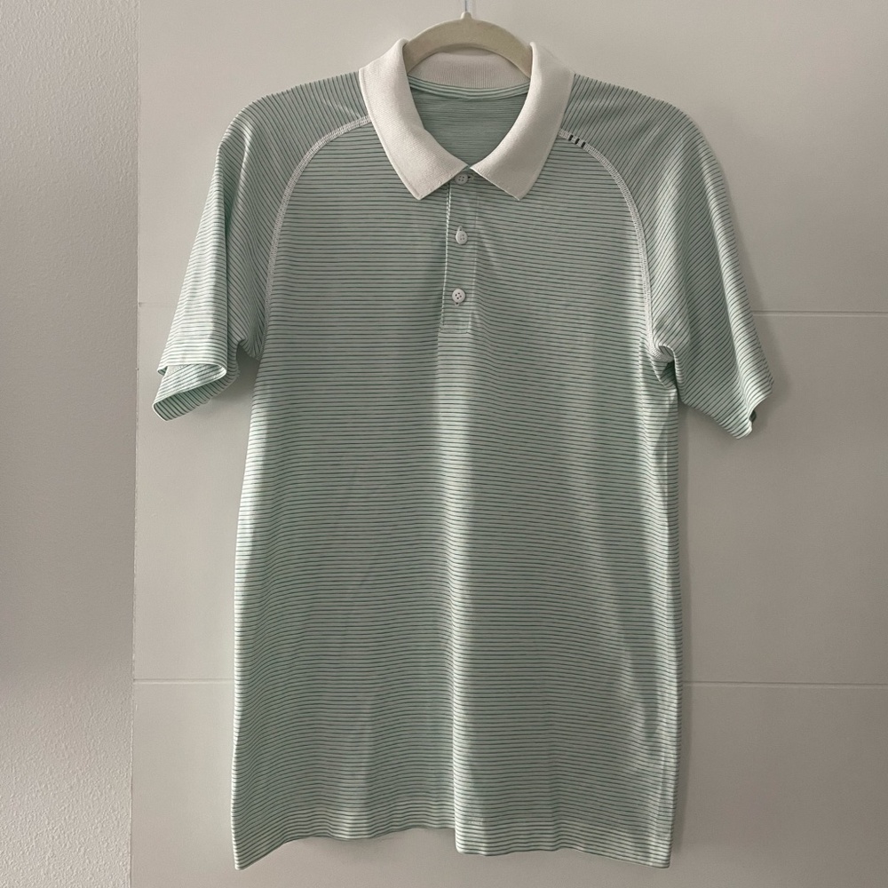 Lululemon Metal Vent Tech Polo Shirt 2.0 size S; striped